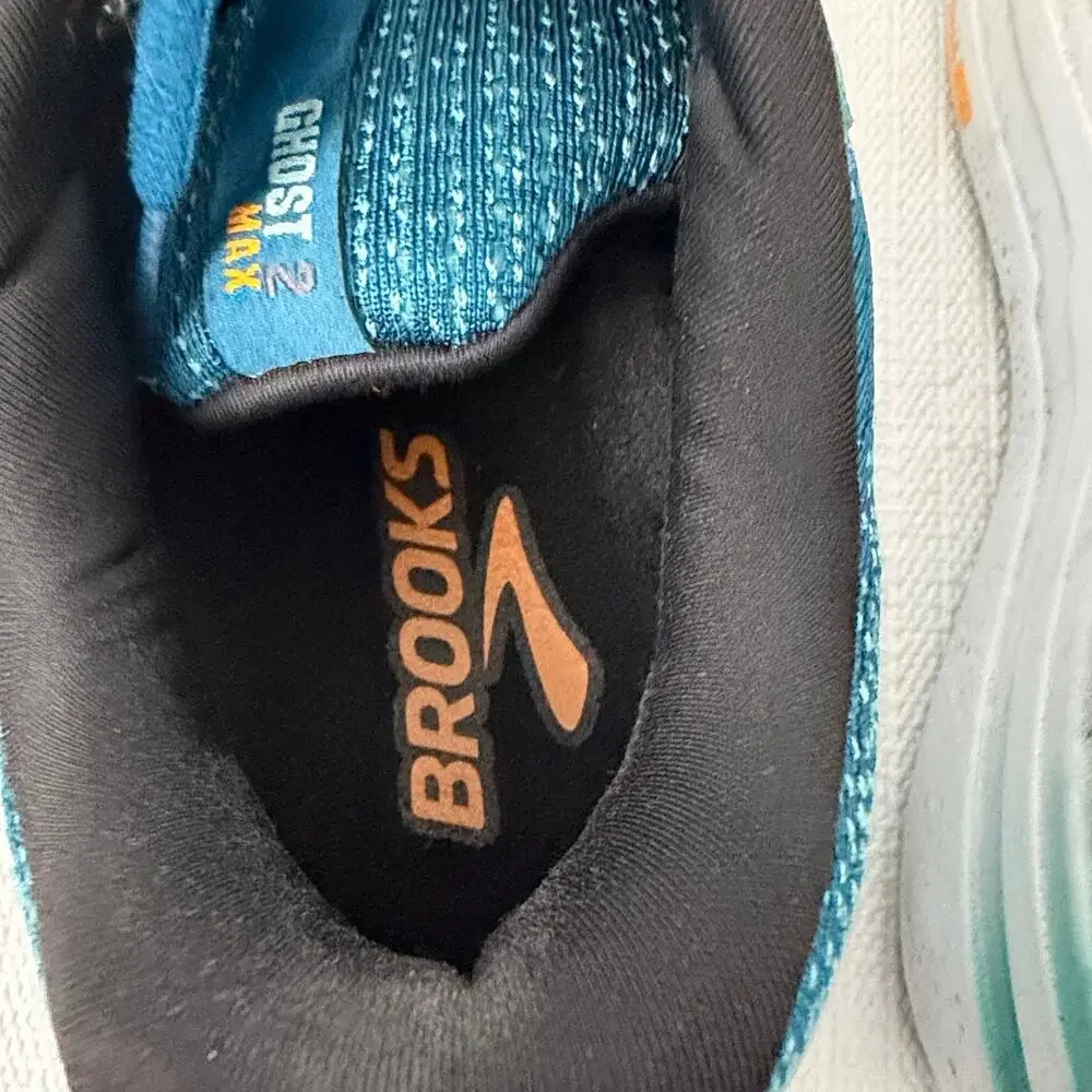 Brooks Ghost Max 2 Shoes Mens Size 11 D Running Moroccan Blue Aqua Orange Pop
